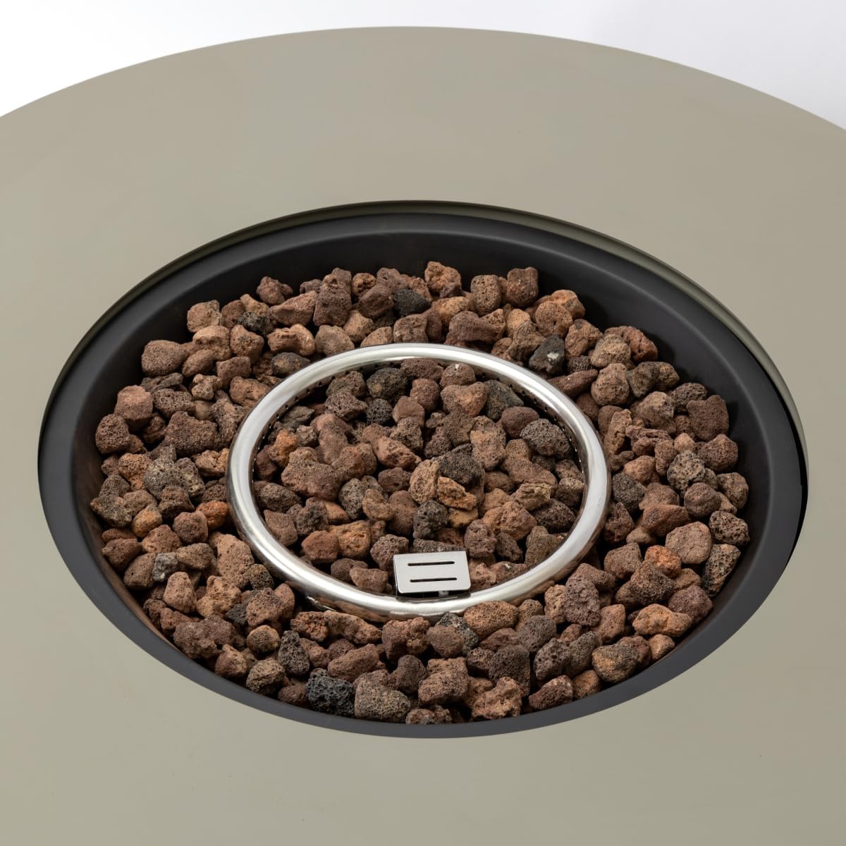 36-inch Round Iron Fire Pit Table, Outdoor Convertible Propane Gas Fire Bowl with Cover for Patio, Poolside, Balcony - Grey