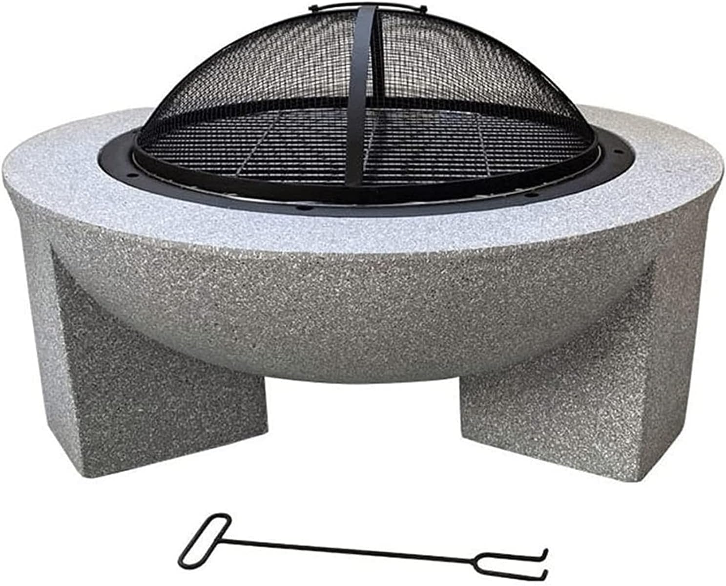 Outdoor Fire Pit, Outdoor Brazier, Wood Burning Fire Pit with Spark Screen, Fire Pits for Outside, Bonfire, Party, BBQ, Patio & Garden