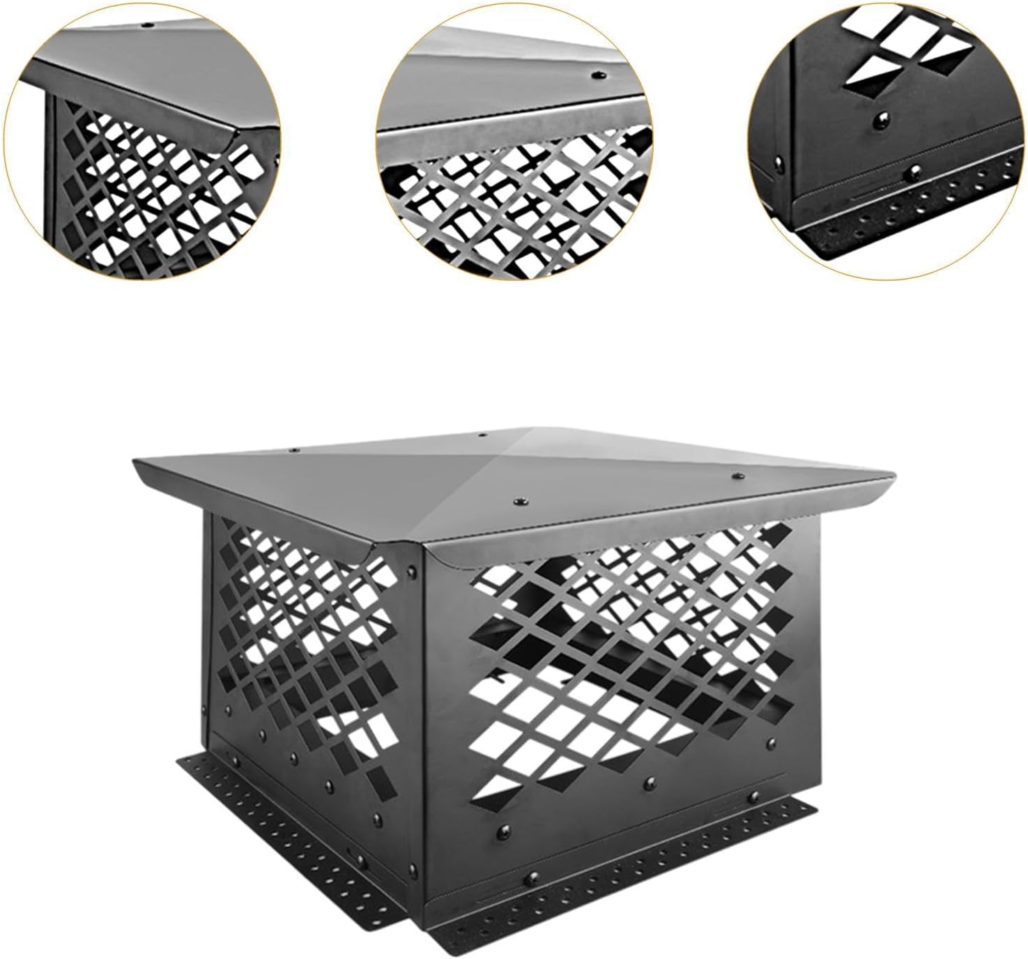 Chimney Cap, Exhaust Pipe for Chimney Pots,Replace,Rain Resistant, Heating Cool Air Vent Roof Vent Cap Chimney Cover