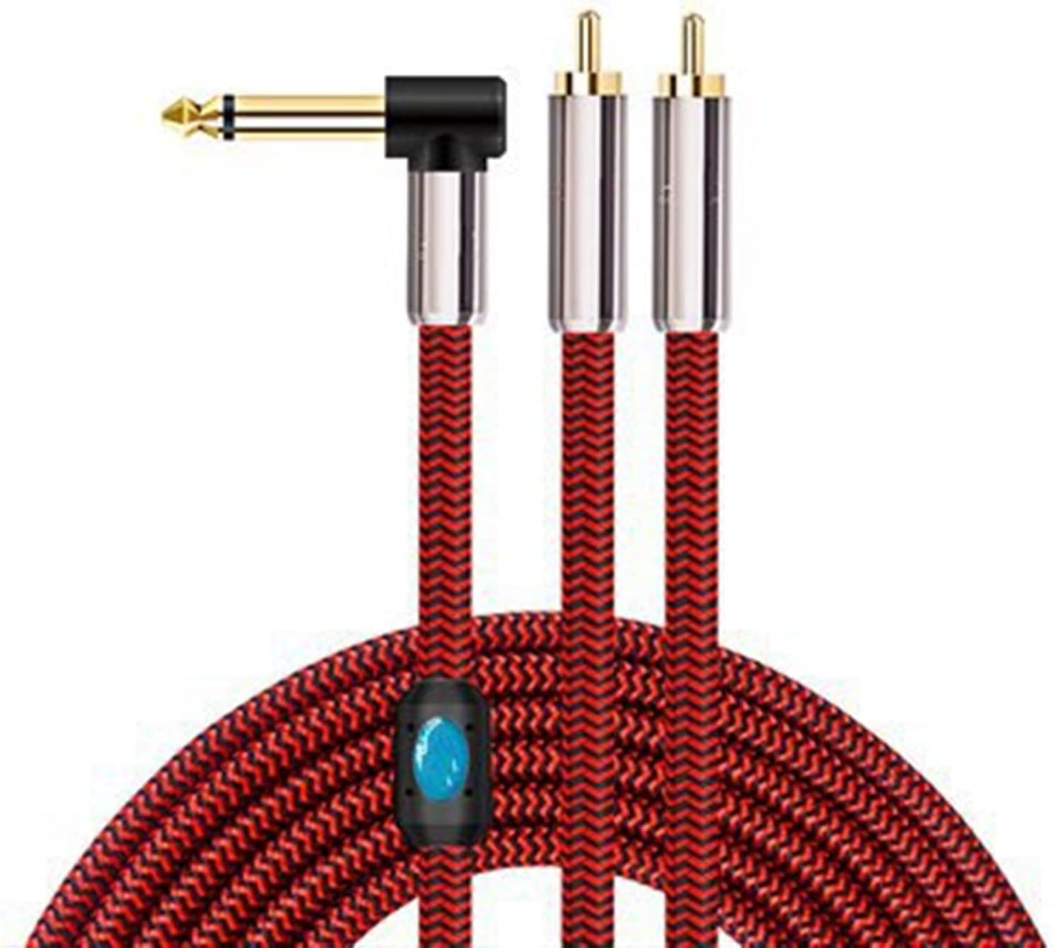 Guitar Cable 1/4''Mono 6.35mm Output Cable for Mixer Sound Electric Guitar Bass Shielded Cords (Color : A, Size : 10m)