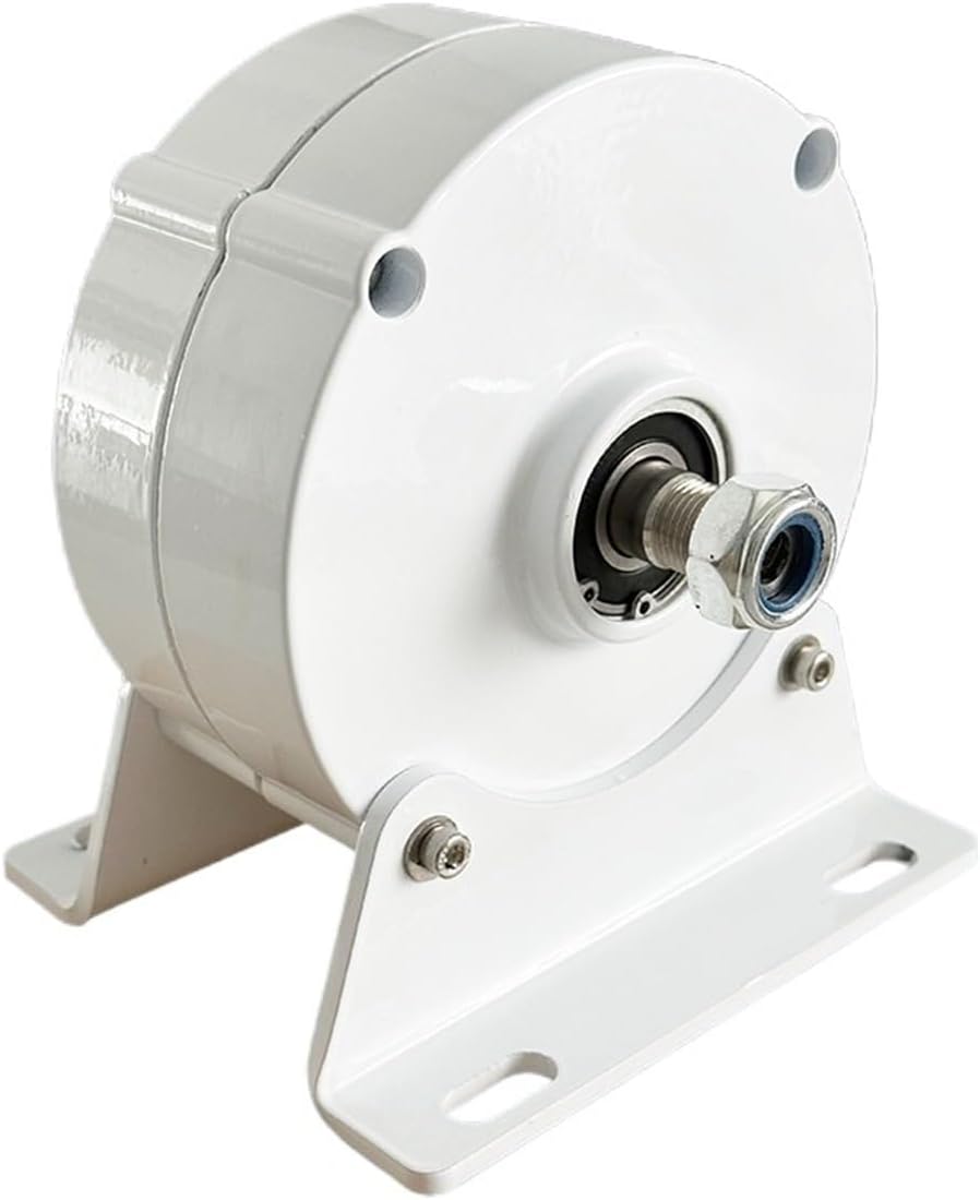 500W Wind Turbine Generators Kit 12V 24V 48V Gearless Permanent Magnet Generator Turbine Low Speed For Water Conservancy And Wind Power Household Low Starting Speed for Home(With Base,DOUBLE SHAFT_12V