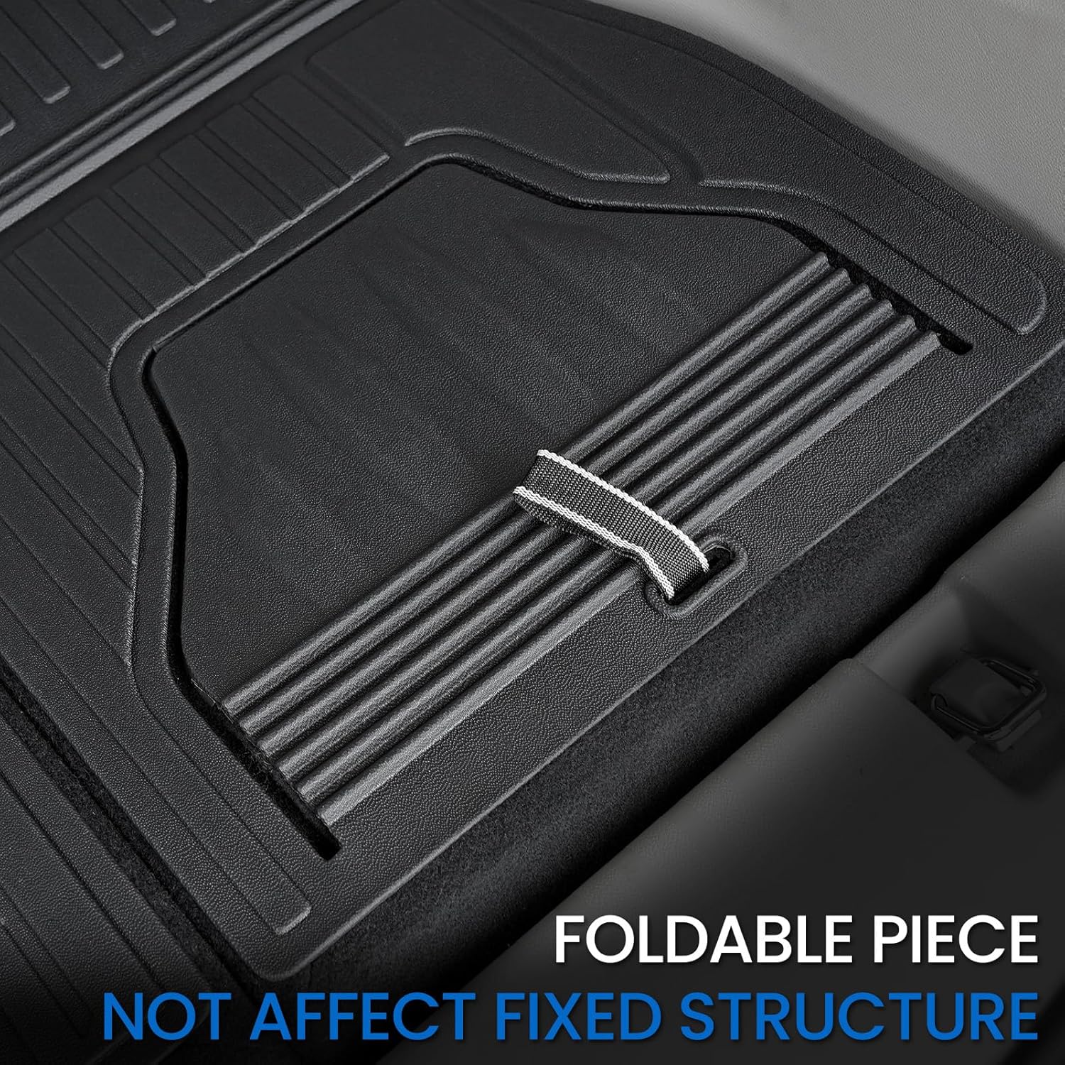 Cargo Mat for Stowed 3rd-Row Seating Compatible with Chrysler Pacifica 2017-2025 2026 7/8 Seats(Only Gas), Fit Voyager 2020-2025, All Weather TPE Cargo Liner Trunk Mat Accessories