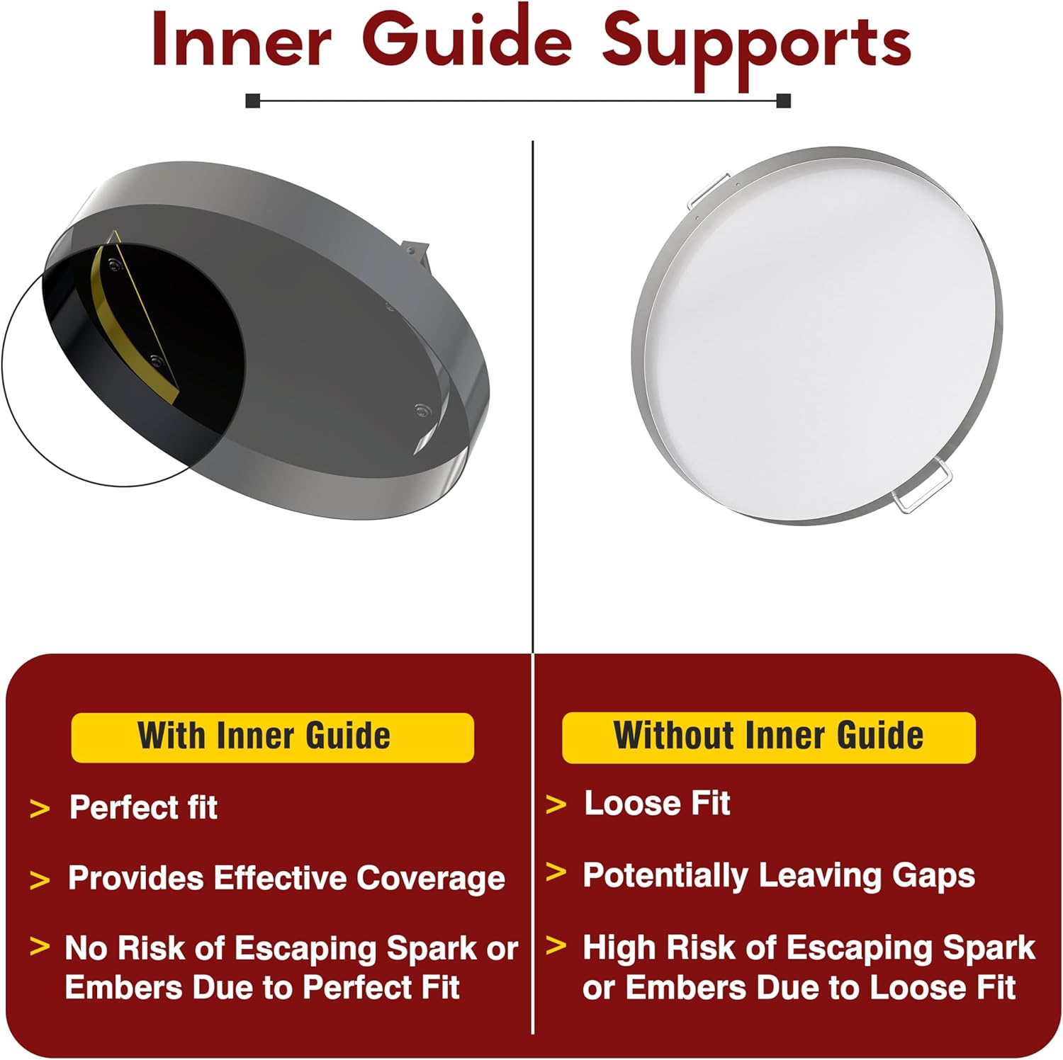 FEBTECH Firepit Lid Compatible with Fire Pit Inside up to 23