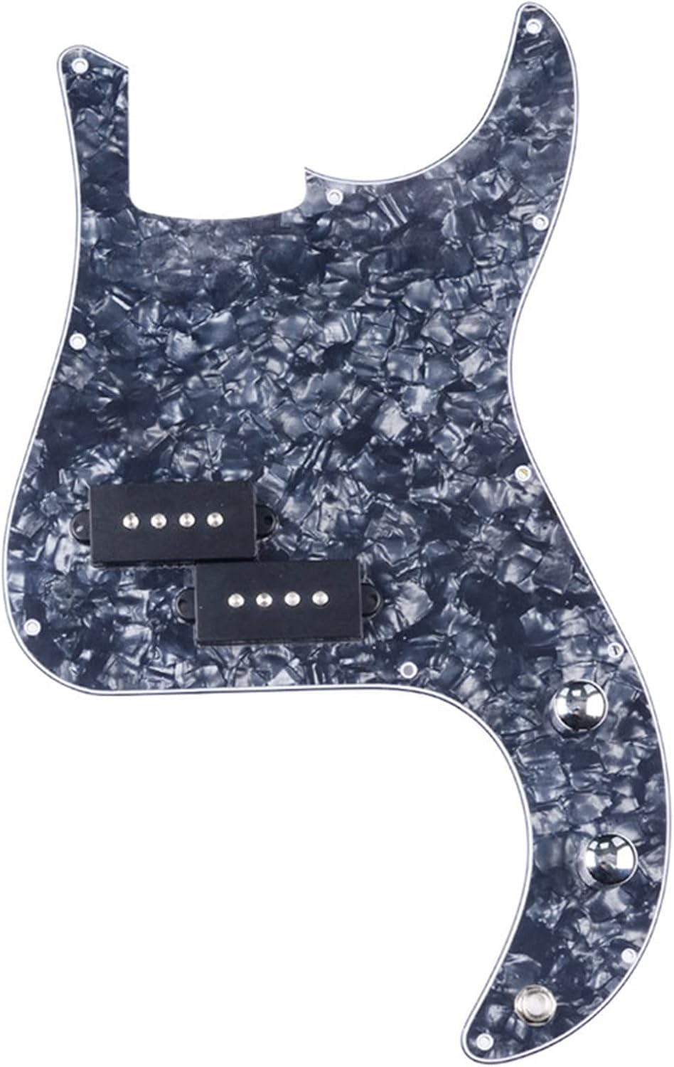 PB P Bass Prewired Loaded Pickguard with Pickup for 4 String P Bass Black Crimson Pearl Loaded Pickguard (Color : Black Pearl)