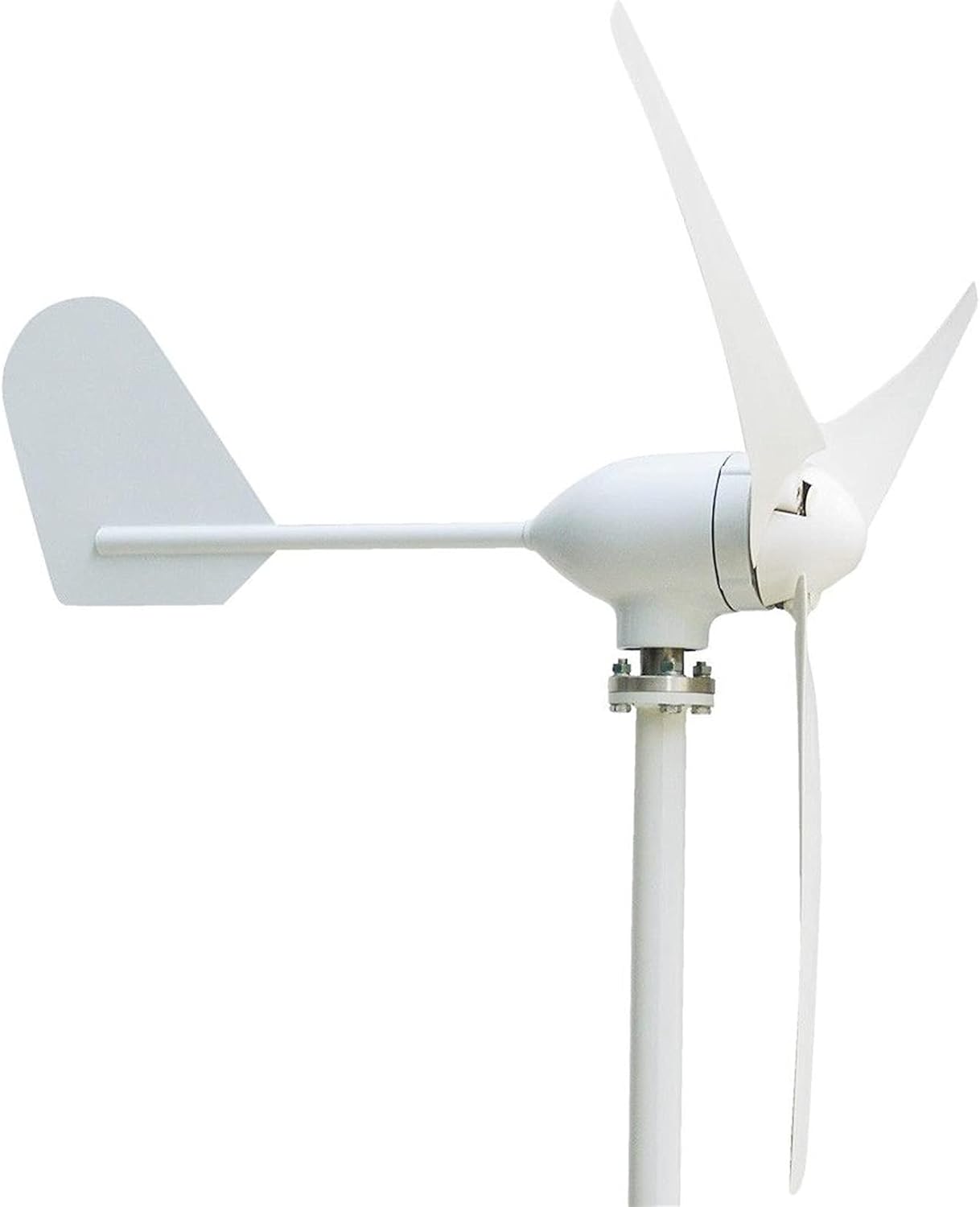 Wind Turbine Real 500 W Horizontal Wind Turbine Generator 12 V 24 V 48 V 3/5 Blades Windmill Home Use + 600 W Waterproof Charger Controller (Color : Flange base, Size : 5 BLADES_24_500W)