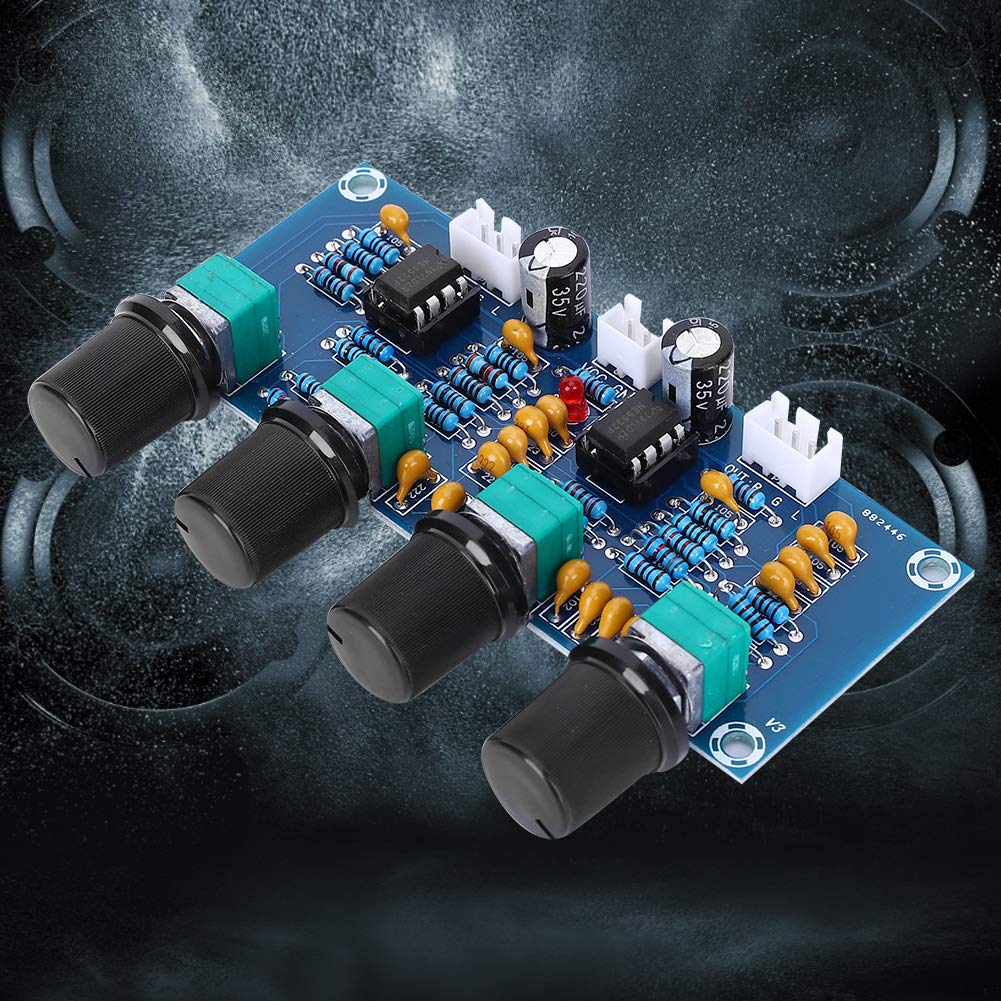 HD Audio Amplifier Dual Core NE5532 Sound Module, Stereo Bass Treble Control, Dual Channel Output, Home Theater Audio System