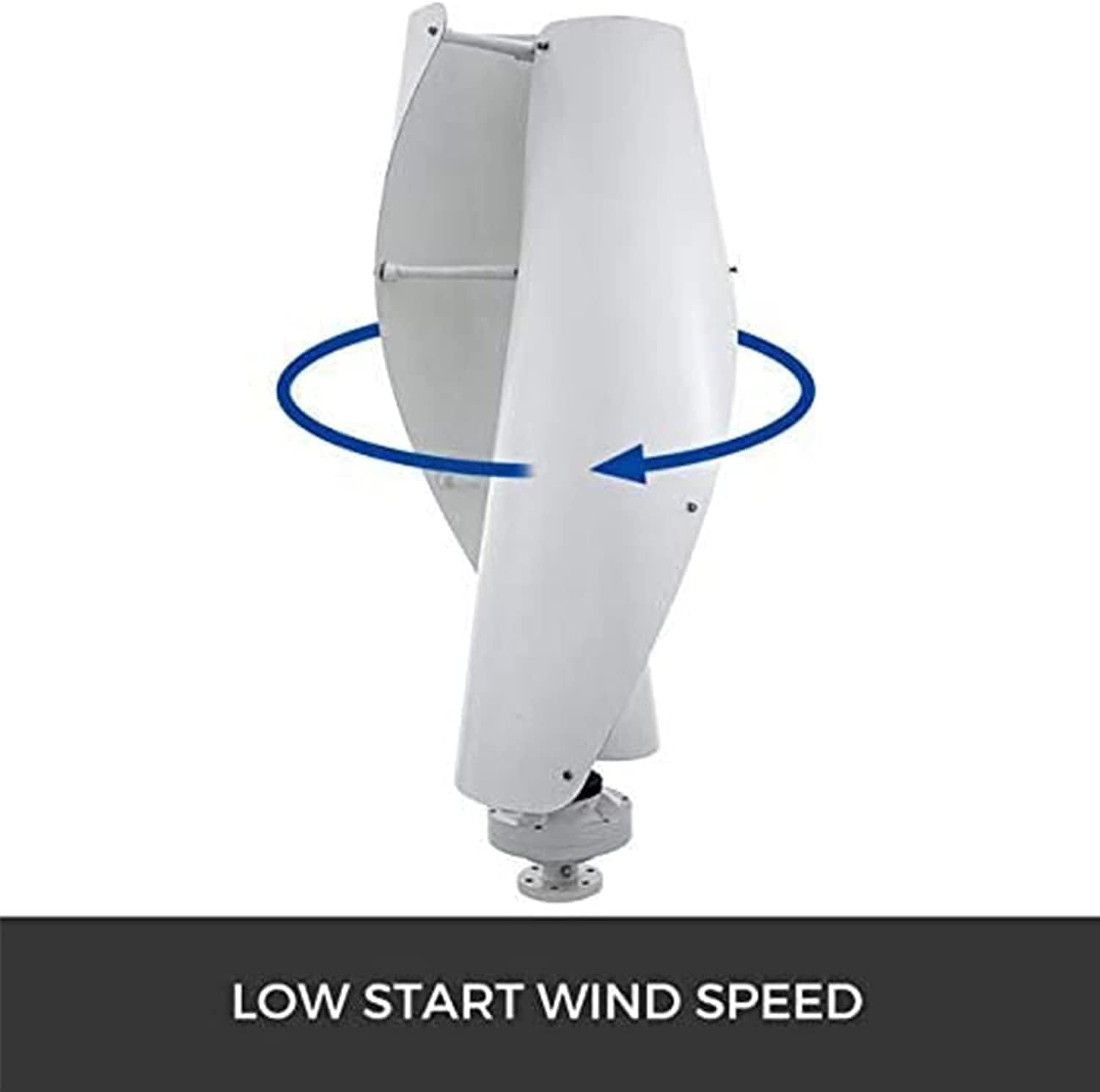 LiuSj JUnSt Vertical Spiral Wind Turbine Kit, 5000W Vertical Axis Low Wind Speed Start Turbine Wind Turbine + Controller is Suitable for Outdoor Garden