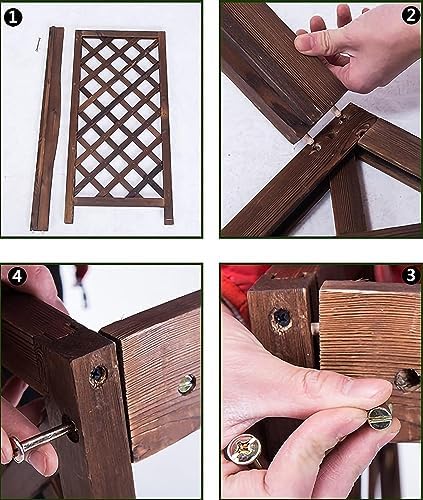 Wooden Air Conditioner Cover Wooden Louveredair Conditioning Cover, Outdoor Plant Storage Room, Rainproof Sunscreen Air Conditioner Rack, Easy to, for Outdoor or Balcony/85X35X75Cm