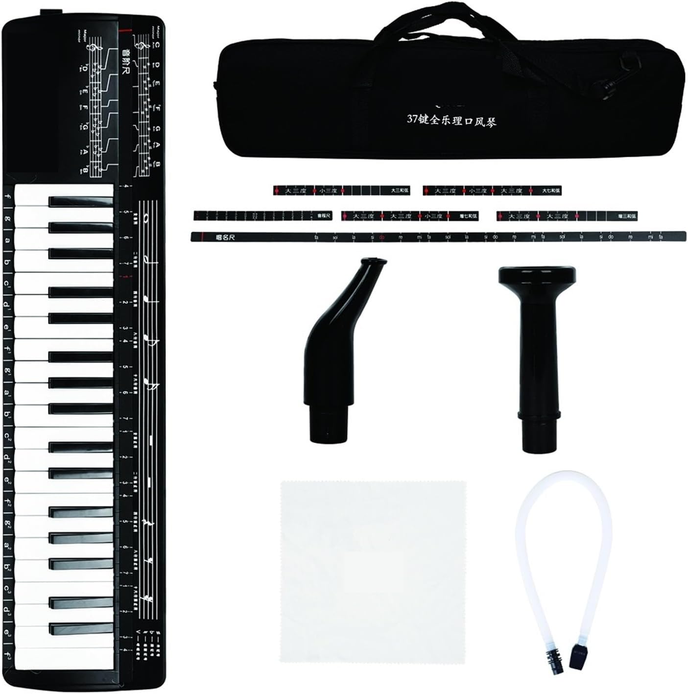 Melodica 37 Key Melodica Adult Beginner Players Portable Tone Piano Mouth Organ Harmonica Pianica Keyboards Instrument(QM-37)