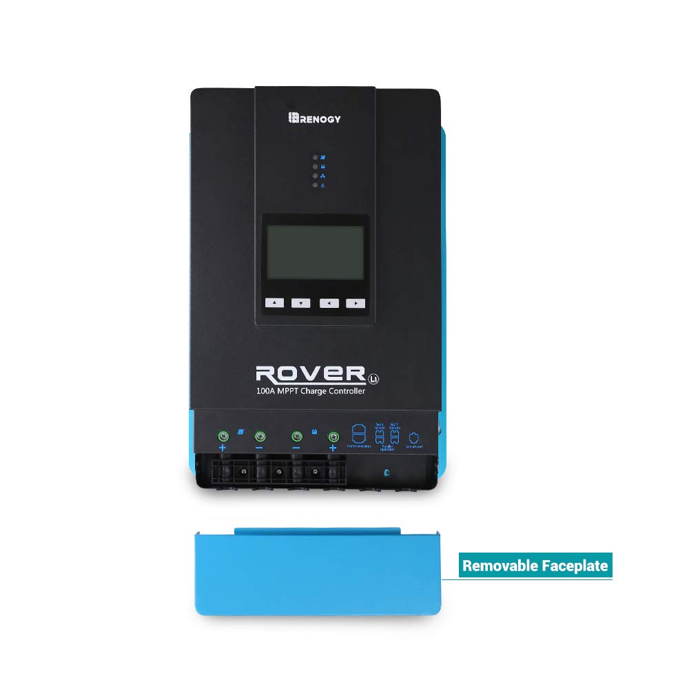 Renogy 100A 12V/24V/36V/48V DC Input MPPT Solar Charge Controller (Rover 100A) and Renogy Bluetooth Module (BT-1)
