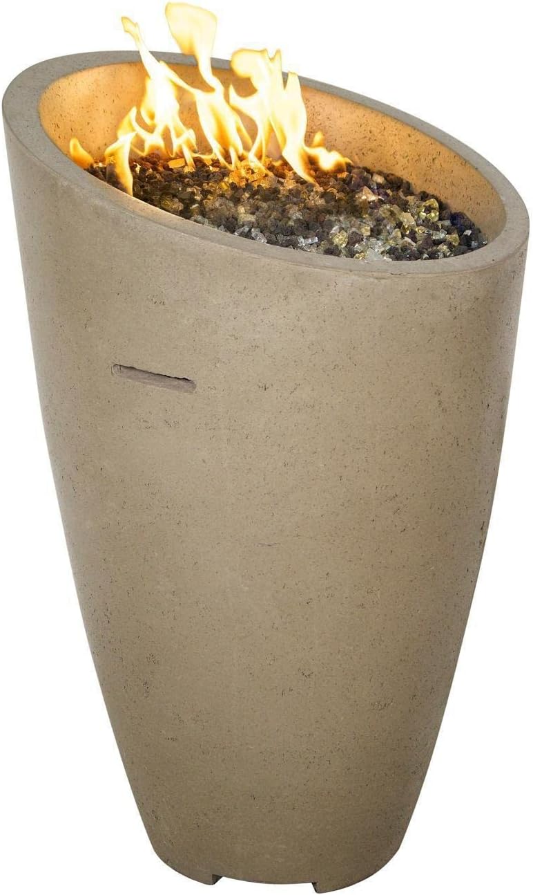American Fyre Designs Eclipse 23-Inch Propane Gas Fire Urn - Smoke - 520-SM-11-M2PC