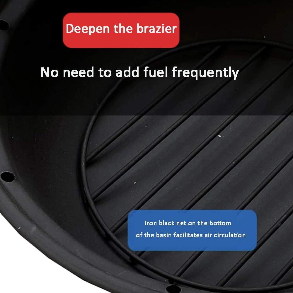 Fire Pit with BBQ Grill Shelf Outdoor 3 in 1 Multifunctional Metal Fire Pit Garden BBQ Firepit with Poker, Grill, Mesh Lid