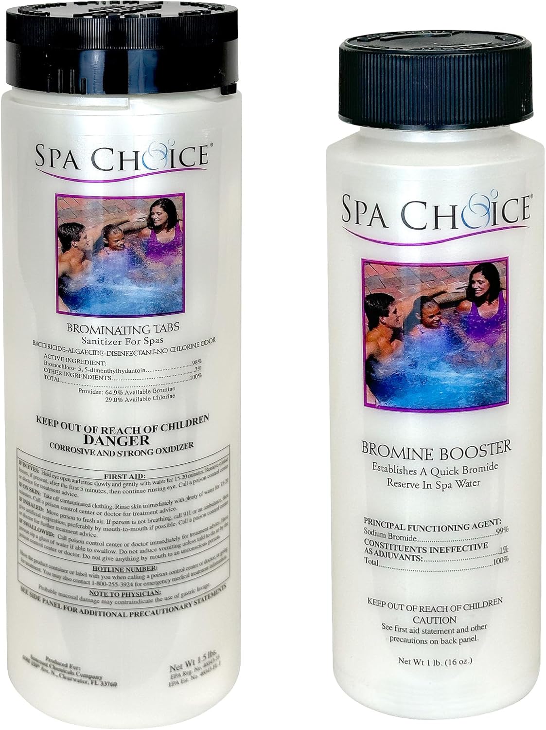 SpaChoice 472-3-3001 Bromine Tablets for Spa Hot Tub, 1.5-Pounds, with 1-Pound Sodium Bromide