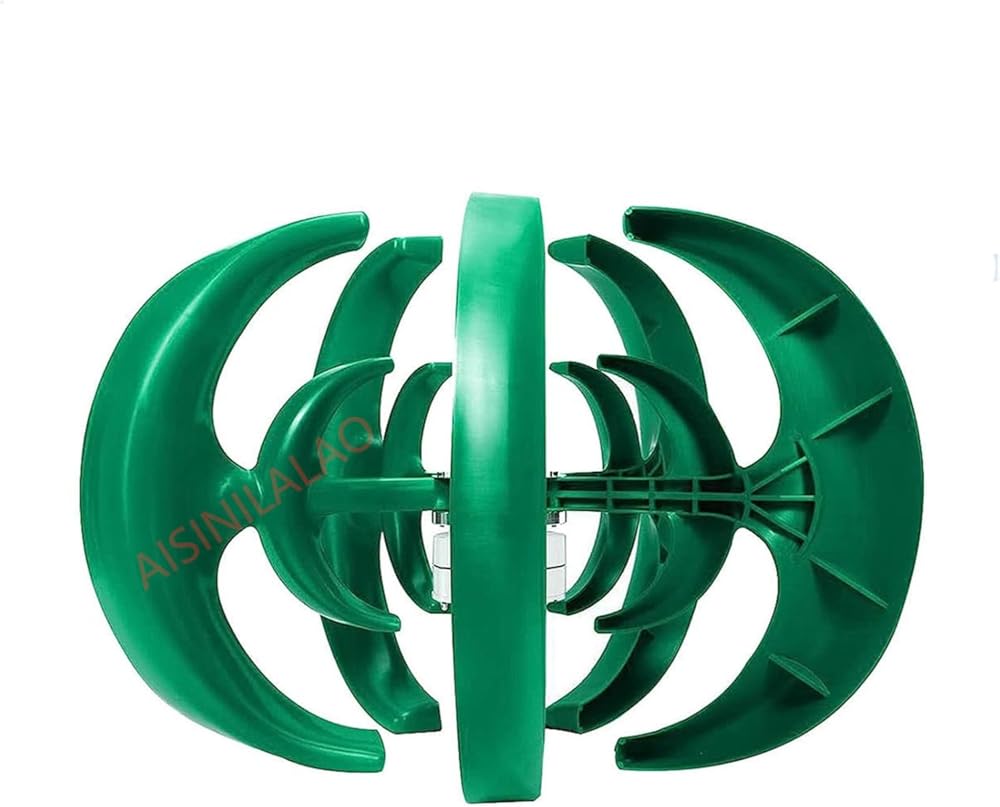 5 Blades Vertical 10000W Wind Turbine Kit, 12V/24V/48V 3 Phase AC Permanent Magnet Generator for Boats Terraces Cabins Or Mobile Houses Charging