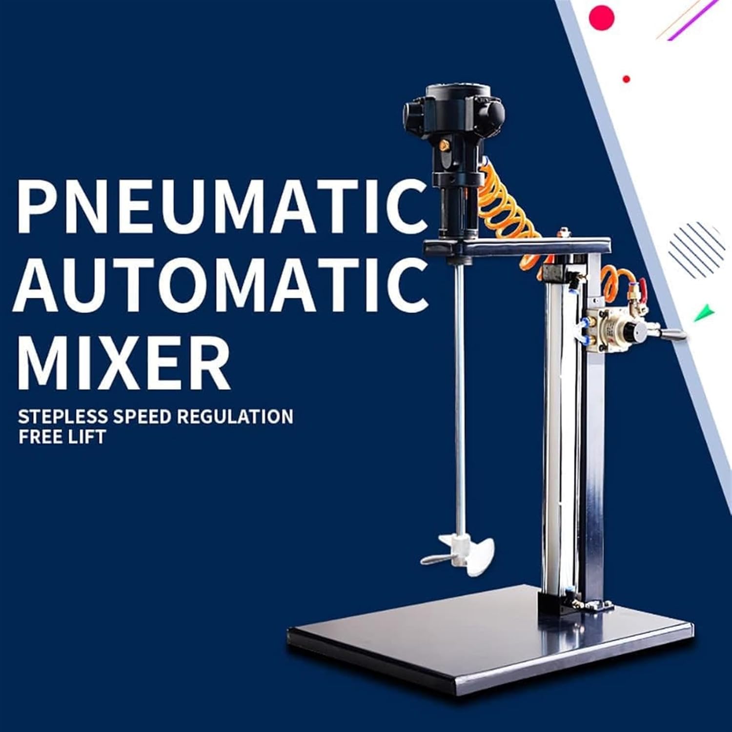 5 Gallon/20L Automatic Lift Paint Stirrer,Pneumatic Paint Mixer,Desktop Vertical Air Agitator,Ink Mixing Stirring Machine for Industrial Paint Mixing,Dye Mixing,Hydrosol Mixing
