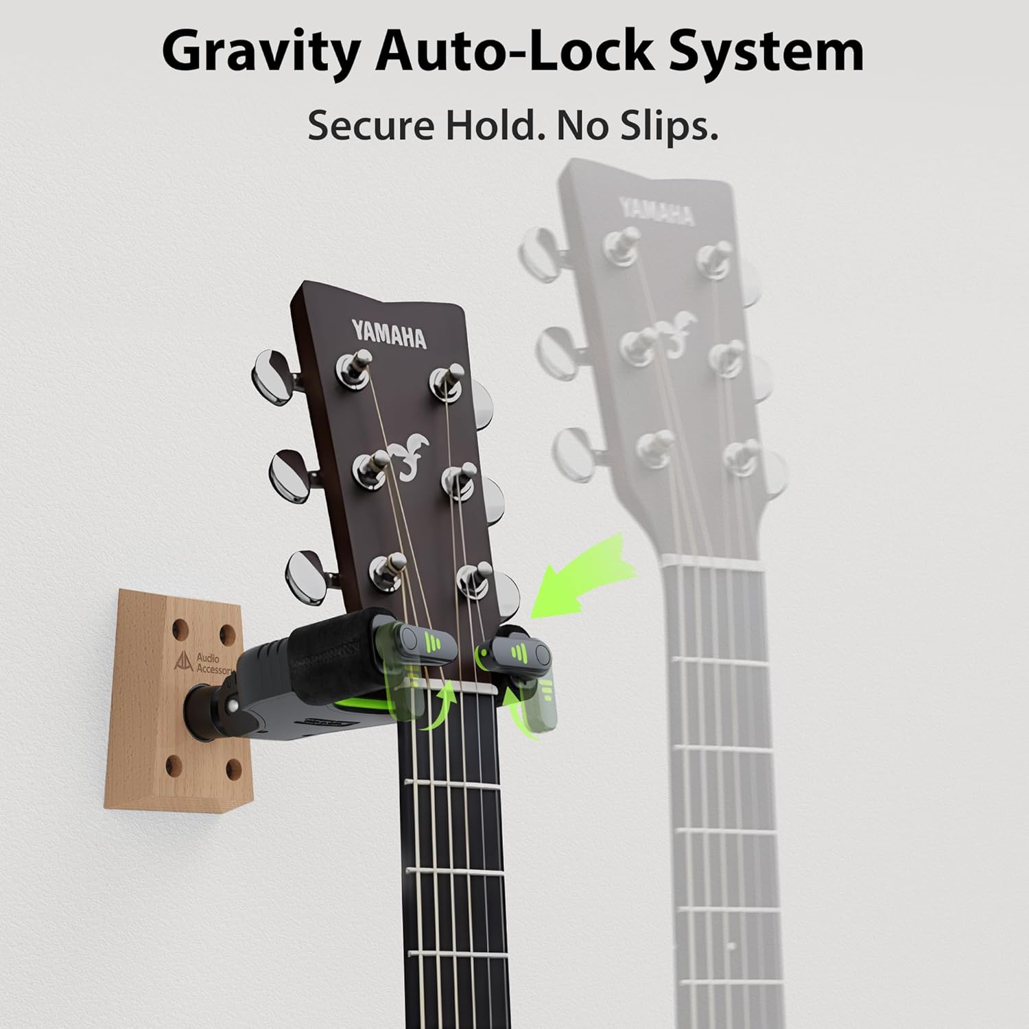 Guitar Wall Mount 1 Pack with Right Angle Guitar Cable 100 ft 1 Pack