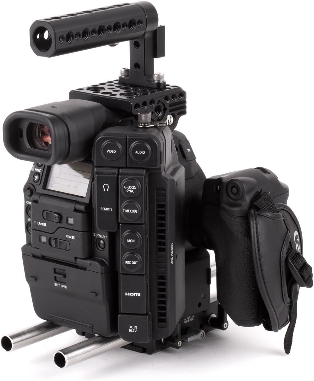 Wooden Camera Unified Accessory Kit for Canon C300mkII Camera (Base), Includes Top Plate, Baseplate, 2X 12 Rod, Top Handle