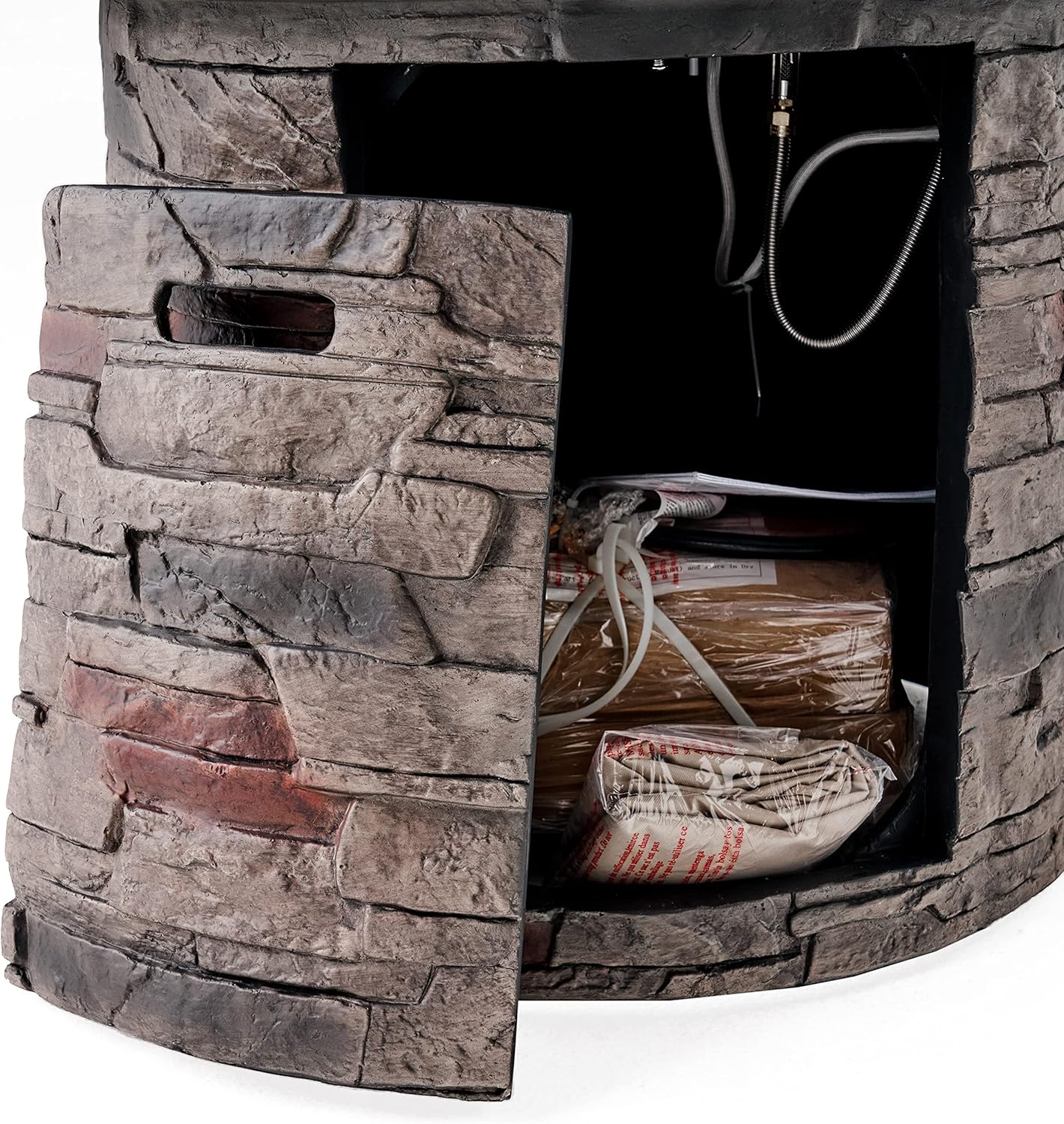 Christopher Knight Home Hoonah Circular MGO Fire Pit with Grey Top - 40,000 BTU, 32