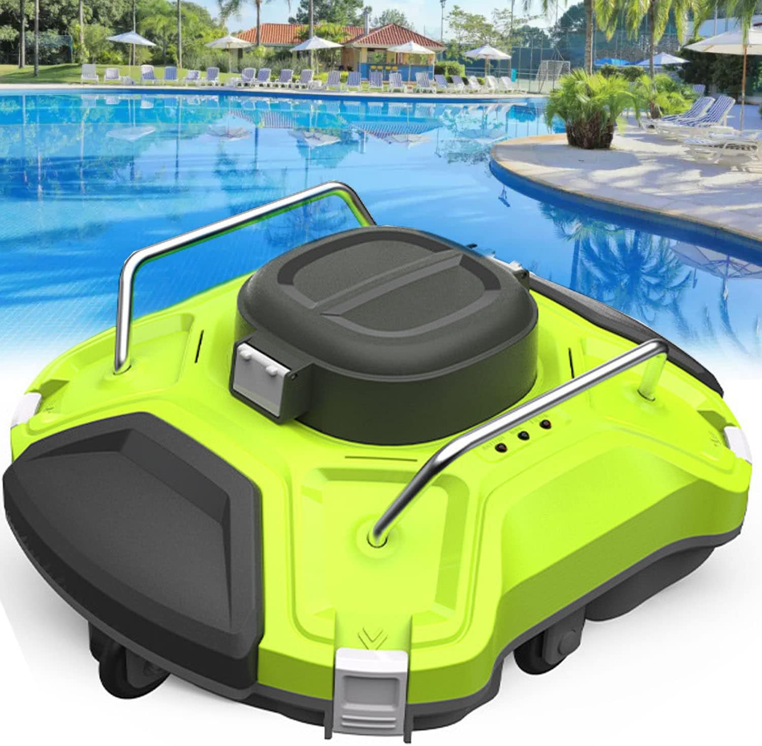 Fully Automatic Swimming Pool Vacuum Cleaner,Swimming Pool Cleaner Robot,Cordless Automatic Pool Cleaner, Underwater Automatic Pool Vacuum Cleaner,for Ground Swimming Pool