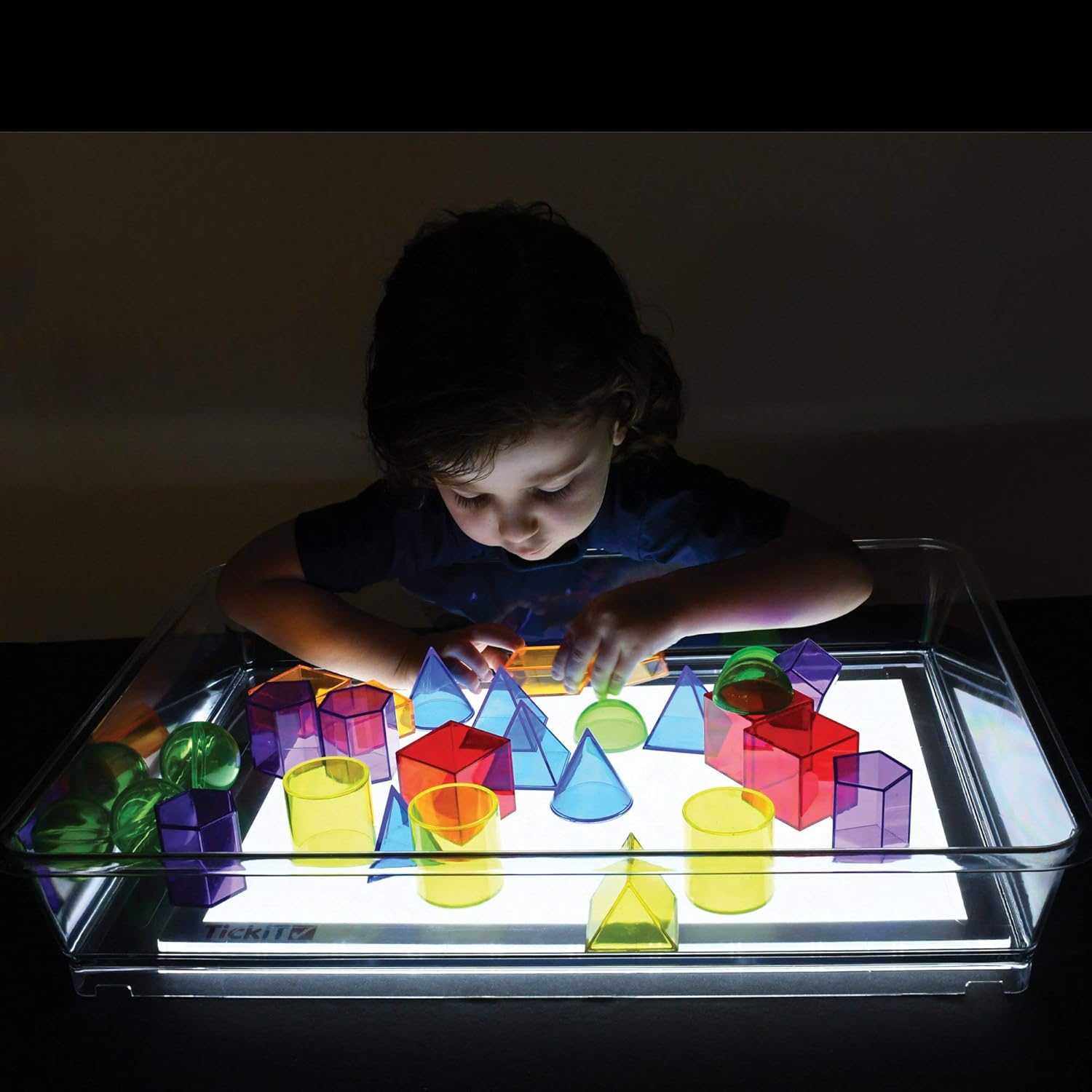 Constructive Playthings Light Panel Exploration Tray for Translucent Accessories or Water