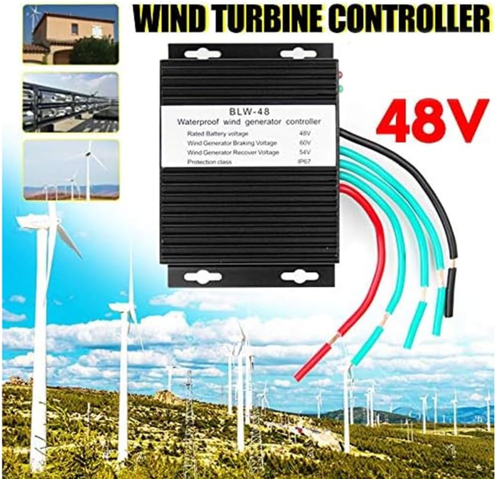 1000W-3000W MPPT Solar Wind Hybrid System Charge Controller, Wind Charge Controller IP67 for AC DC Wind Turbine Generator,12V 24V 48V,24V