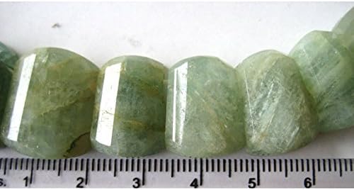 Aquamarine Briolettes - 20mm to 14mm Tapered Rectangular Briolettes - 15 inch Strand