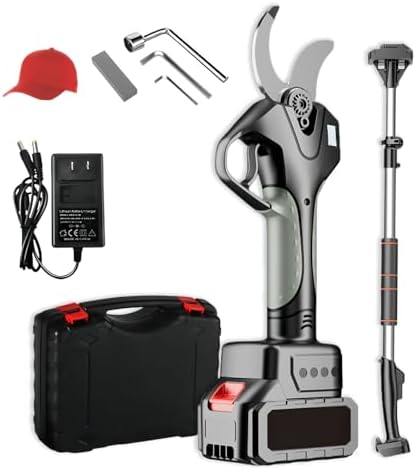 Cordless Electric Pruning Shears, 2-Inch Tree Pruner with Rechargeable Battery, Powerful Gardening Scissors for Trimming Branches and Bushes - 1 Battery Included