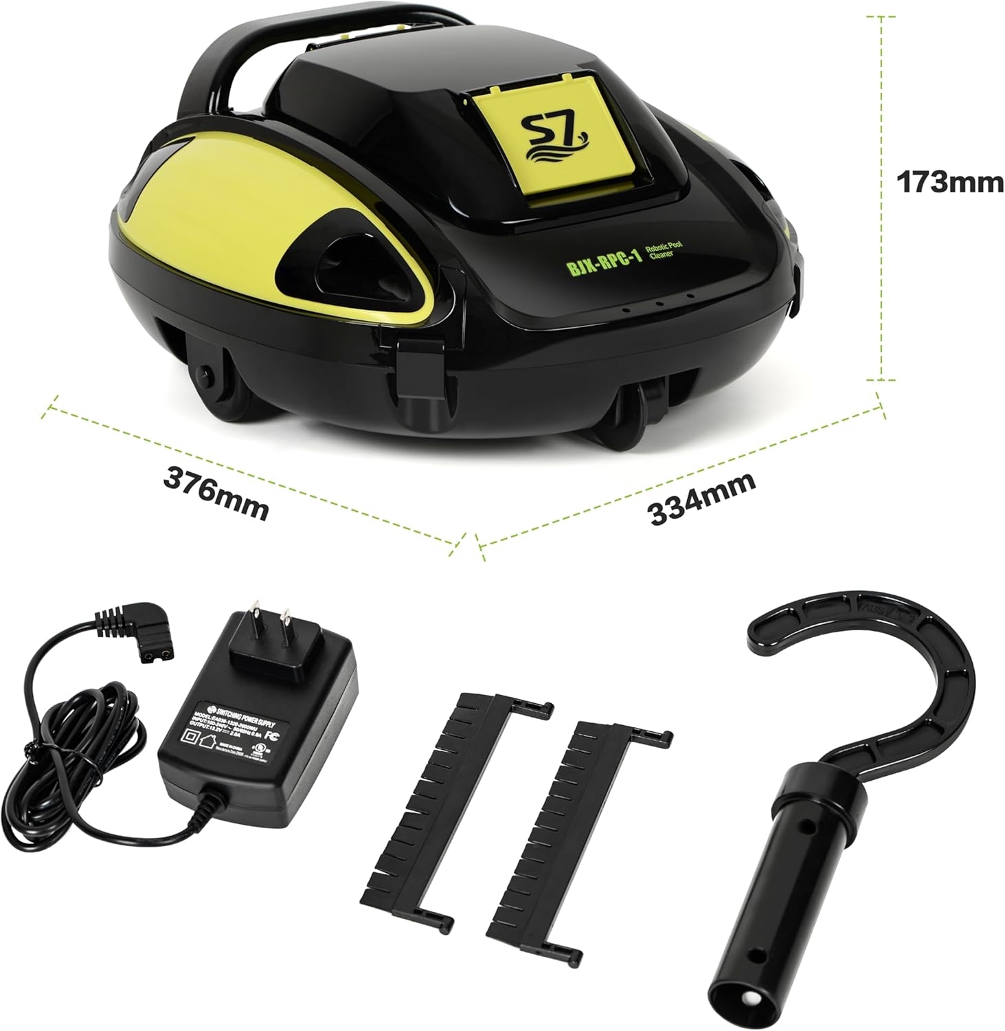 Entry-Level Robotic Pool Cleaner for Pool Floor Cleaning, Cordless Automatic Pool Vacuum with Random Movement for Small to Medium Pools