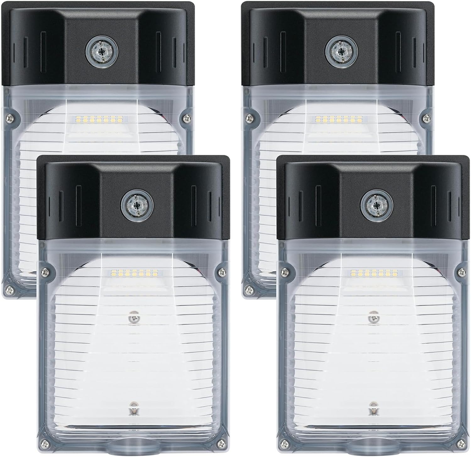 30W LED Wall Pack Light with Dusk to Dawn Photocell 4Pack, 3900LM 5000K Daylight, LED Wall Lights Outdoor Security Lighting for House Garage Yard Garden, IP65 Waterproof, 100-277VAC, ETL Listed