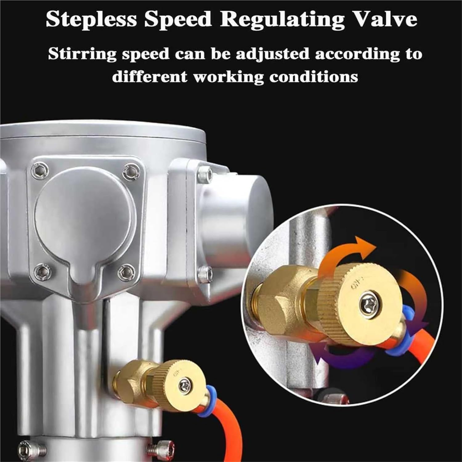 1 Gallon Pneumatic Mixer, Desktop Vertical Coatings Mixing Machine, 1/8HP Automatic Lift Air Agitator, with Stand, Ink Coating Mixing Tool, for Viscous Liquid Ink Dye Chemicals