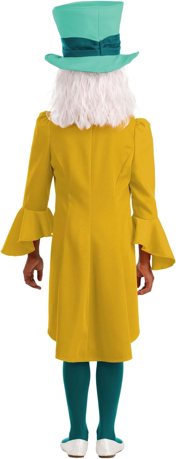 Girls Mad Hatter Costume - Jacket, Vest, Shorts, & Accessories - Disney Alice in Wonderland Halloween Outfit