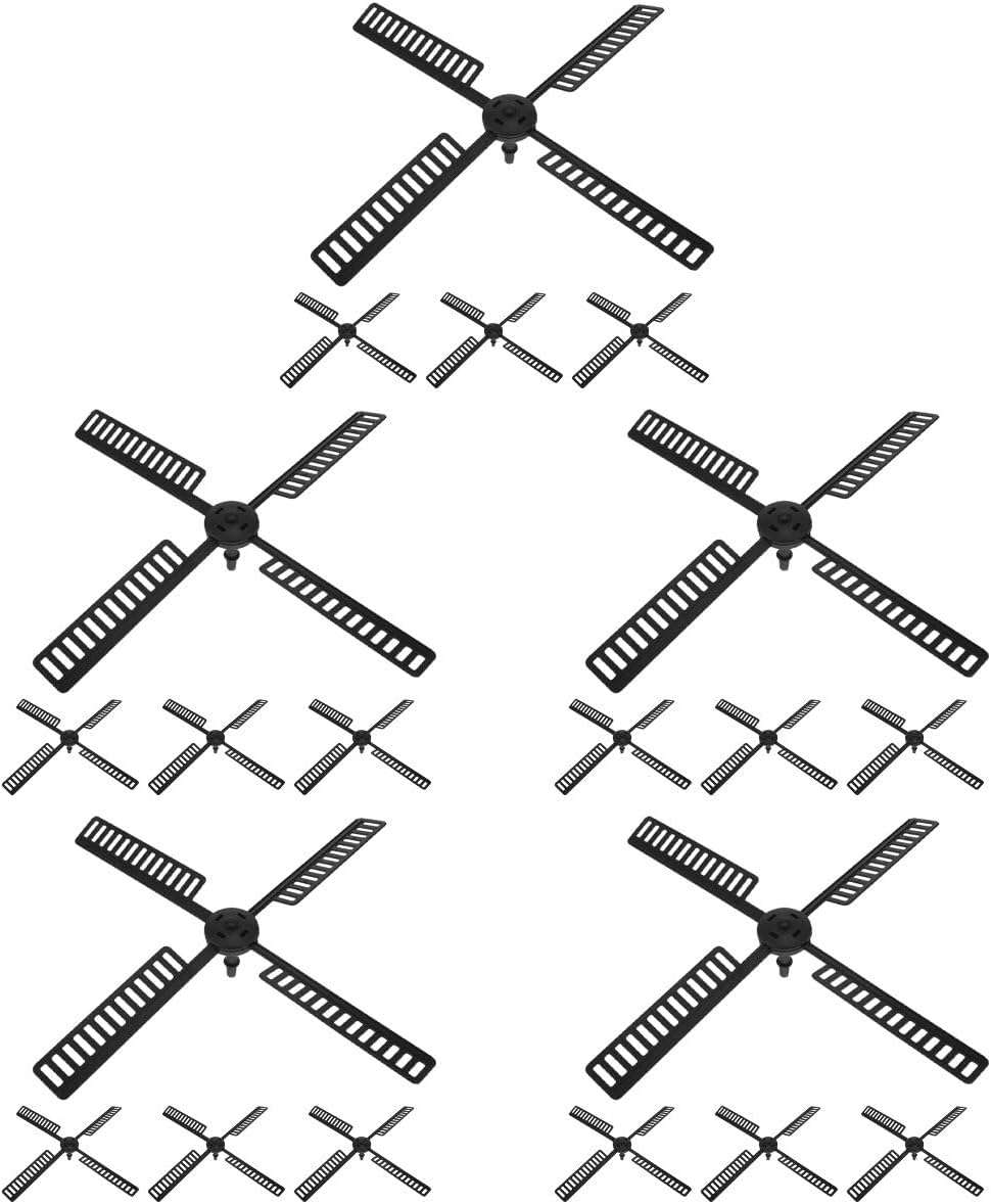 Ciieeo 20pcs Plastic Windmill Blades for Outdoor Use Garden Decoration Stable and Fading-Resistant Windmill Parts for Yards and Patios
