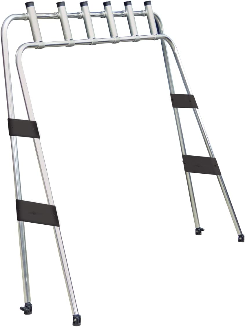 Oceansouth Fishing Arch (Rocket Launcher) fishing pole holder rod holders rack accessories for boats boat bimini top hardware boating safety equipment pontoon jon bass rocket launcher cover pishing