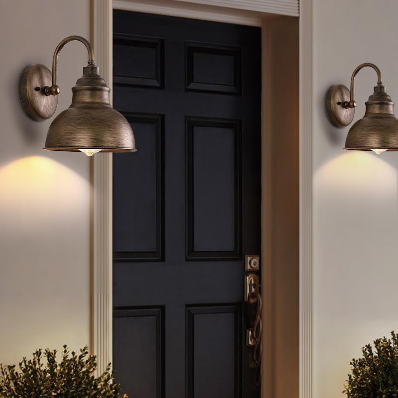 Wall Lamps, Retro Outdoor Lighting Garden Light Courtyard Yard Porch Aisel Stair Bedside Bedroom Wall Lamp V-intage Waterproof Sconce(Copper)