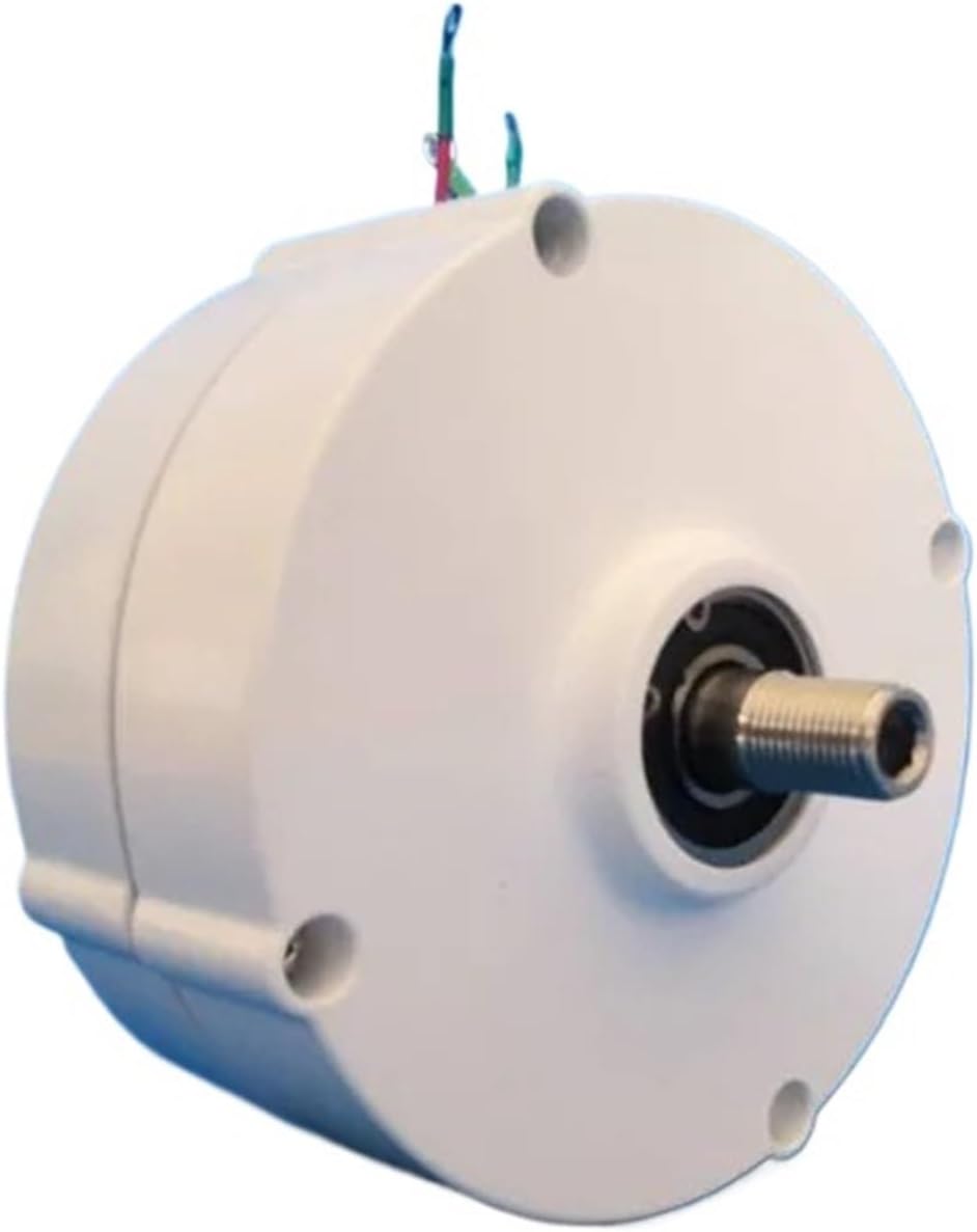 Low Speed 100W 200W 12V 24V Gearless Permanent Magnet Generator for Wind Turbines and Water Turbines Low Starting Speed for Home(Single Shaft,12V_200W)