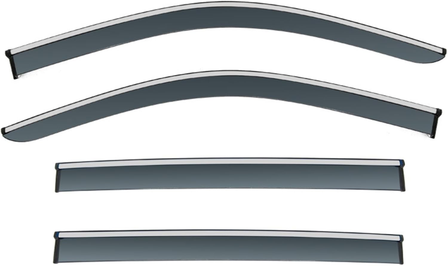 Window Deflectors for GWM Poer Sahar MK1 2024+, Sun Rain Guard Window Visors Vent Shades with Bright Stripes Car Accessories