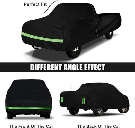 Waterproof Car Cover Compatible with Chevrolet C10/20 K10/20 1960-1987 Standard Cab Long Bed Accessories, 420D All Weather Car Covers with Zipper&Lock for Car Dust Snow Rain Hail Protection