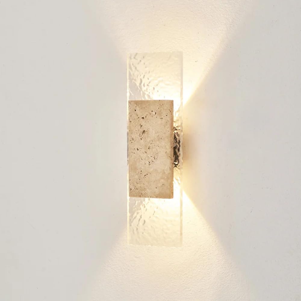 Outdoor Wall Light Fixture，Alabaster Wall Sconce, 12.6 Inch