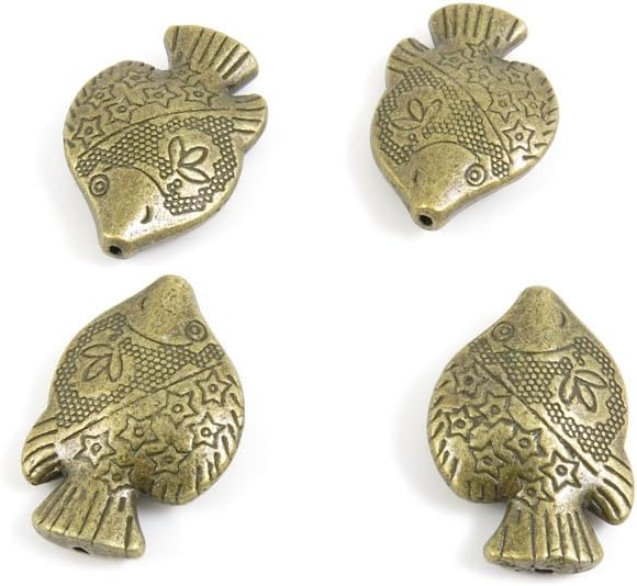 110 Pieces Jewelry Making Charms Findings Antique Bronze Brass Fashion Jewellery Wholesale Supplies Pendant Lots Bulk Supply Y2WR0 Tropical Fish Loose Beads