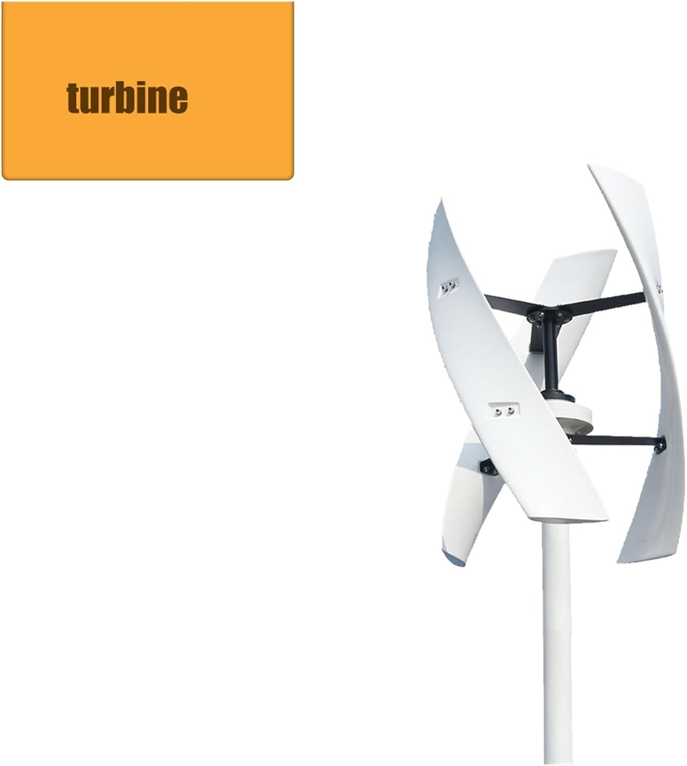 Vertical Axis Wind Turbine 25KW 20KW Vertical Generator 12V 24V 48V with MPPT Charge Controller for Home Use Hybrid Charge Low Starting Speed for Home(Wind Turbine only,12V_25KW)