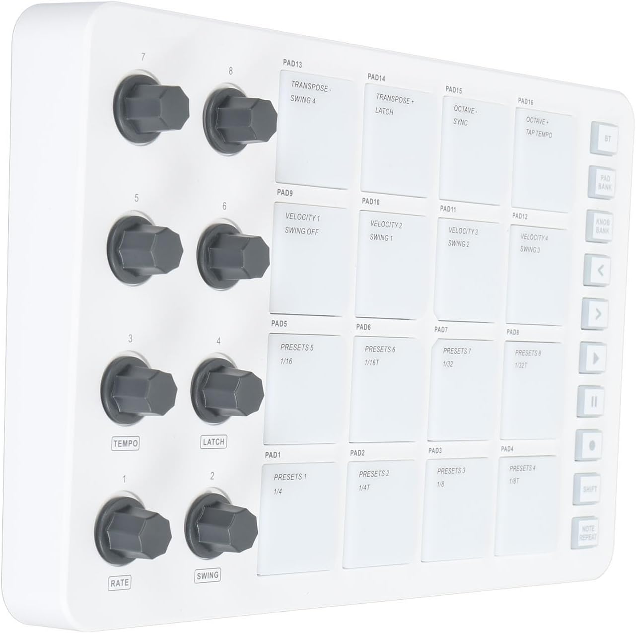 Focket MIDI Controller, USB Beat Maker Machine with 16 RGB Backlit Drum Pads for Music Production & Recording