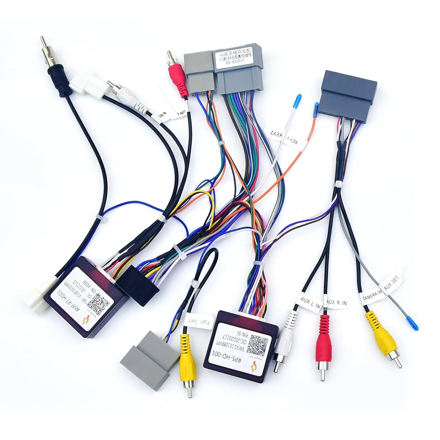 Dasaita Harness for Honda Civic 2015 2016 2017 2018 2019 2020 2021 2022 Original Car with Fiber Optic Power Amplifier