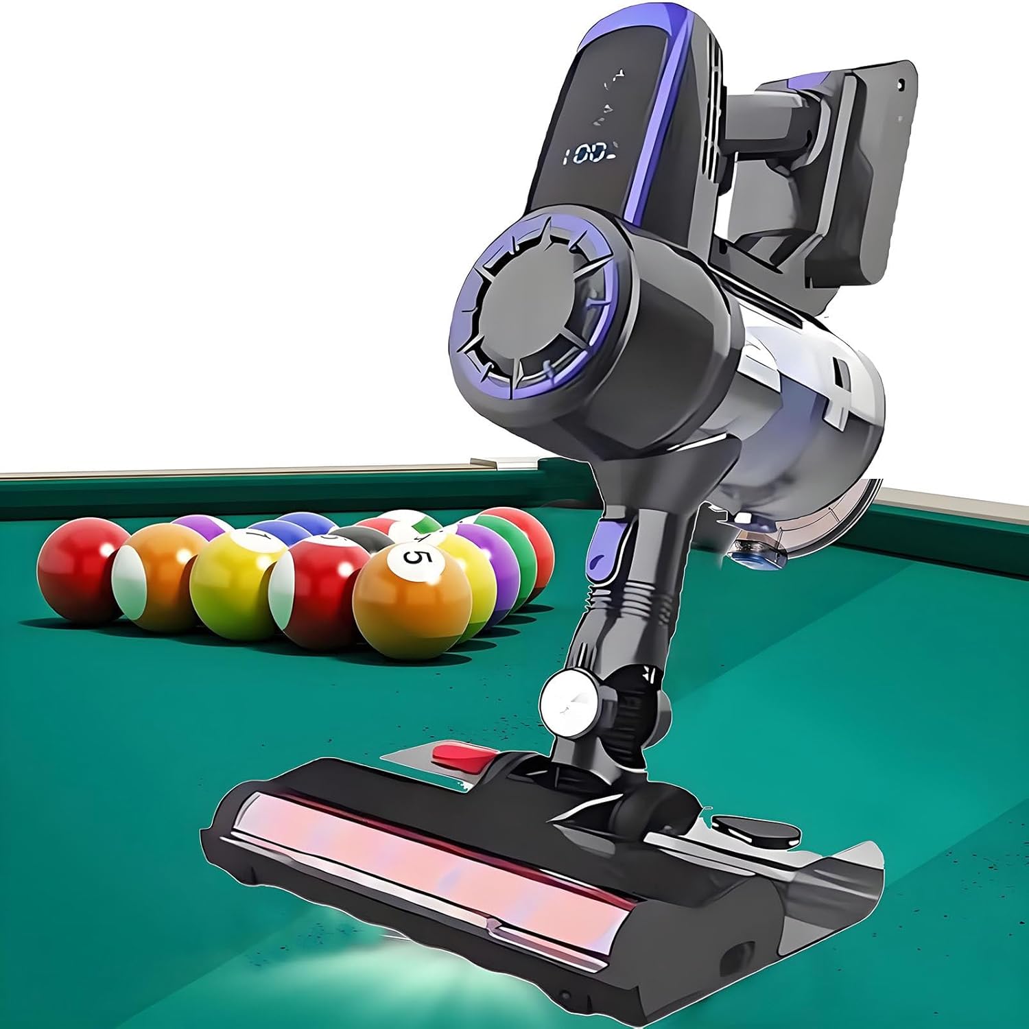 Electric Billiard Pool Table Cloth Brush Cleaner,2 Speeds Adjustable, 20kpa Billiard Cloth Vacuum Cleaner,Countertop Brush Lighting,for Cloth Cleaner,Billiard