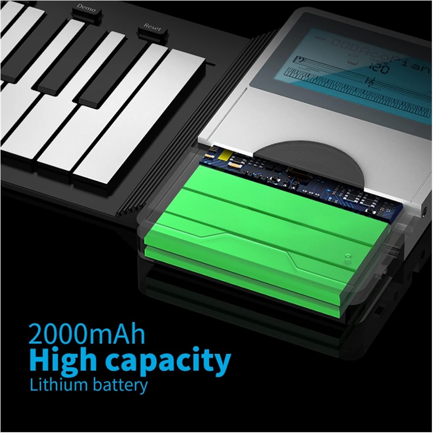 KESHUO Folding Piano 88 Key Roll-up Digital Midi Controller Synthesizer Electric Piano Keyboard Soft Music Folding Keyboard