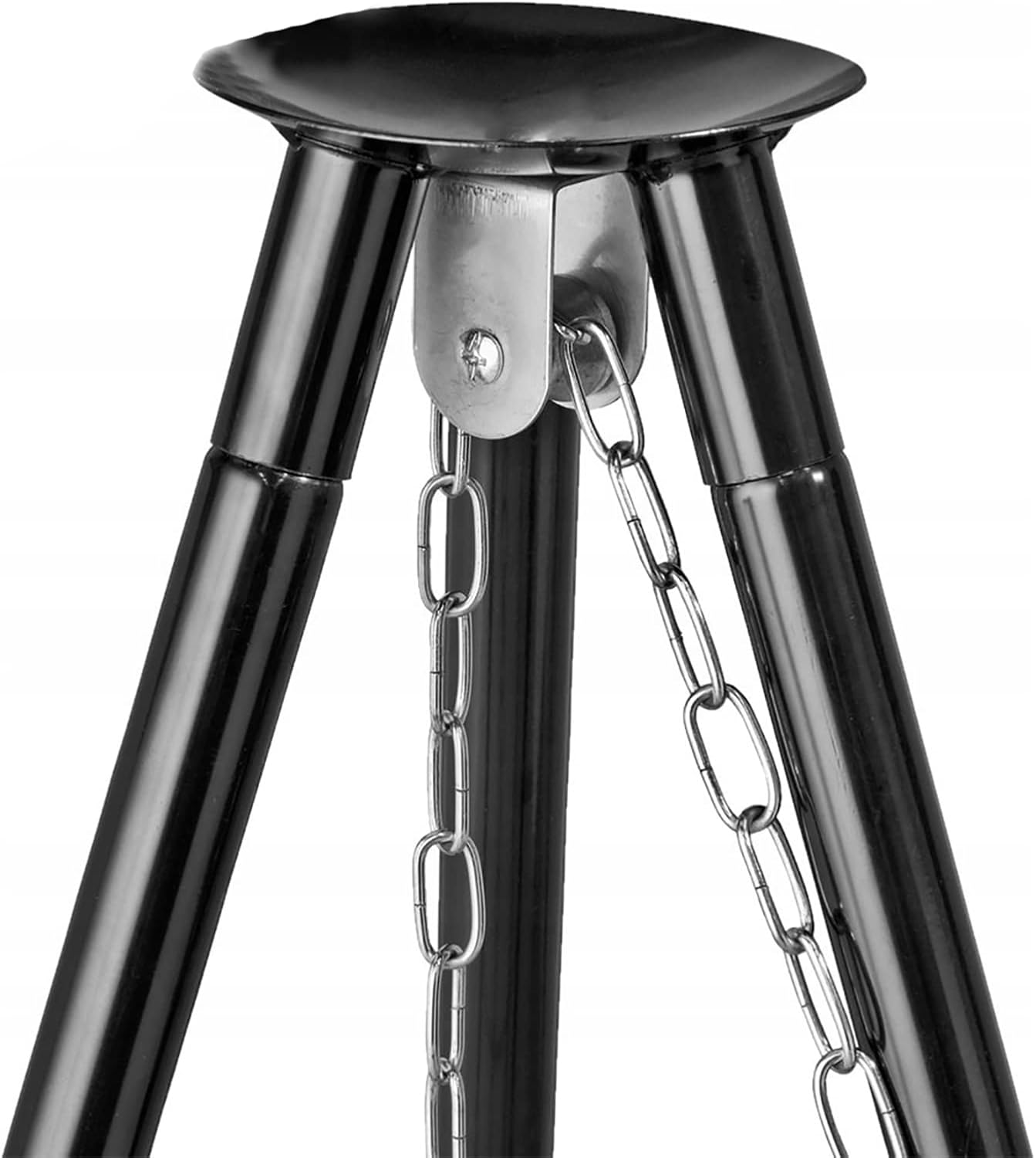 FUSIVE Camping Tripod Grills with Adjustable Hang Chain Portable Outdoor Fire Pit Assembled Cooking Stove for Outdoor Picnic