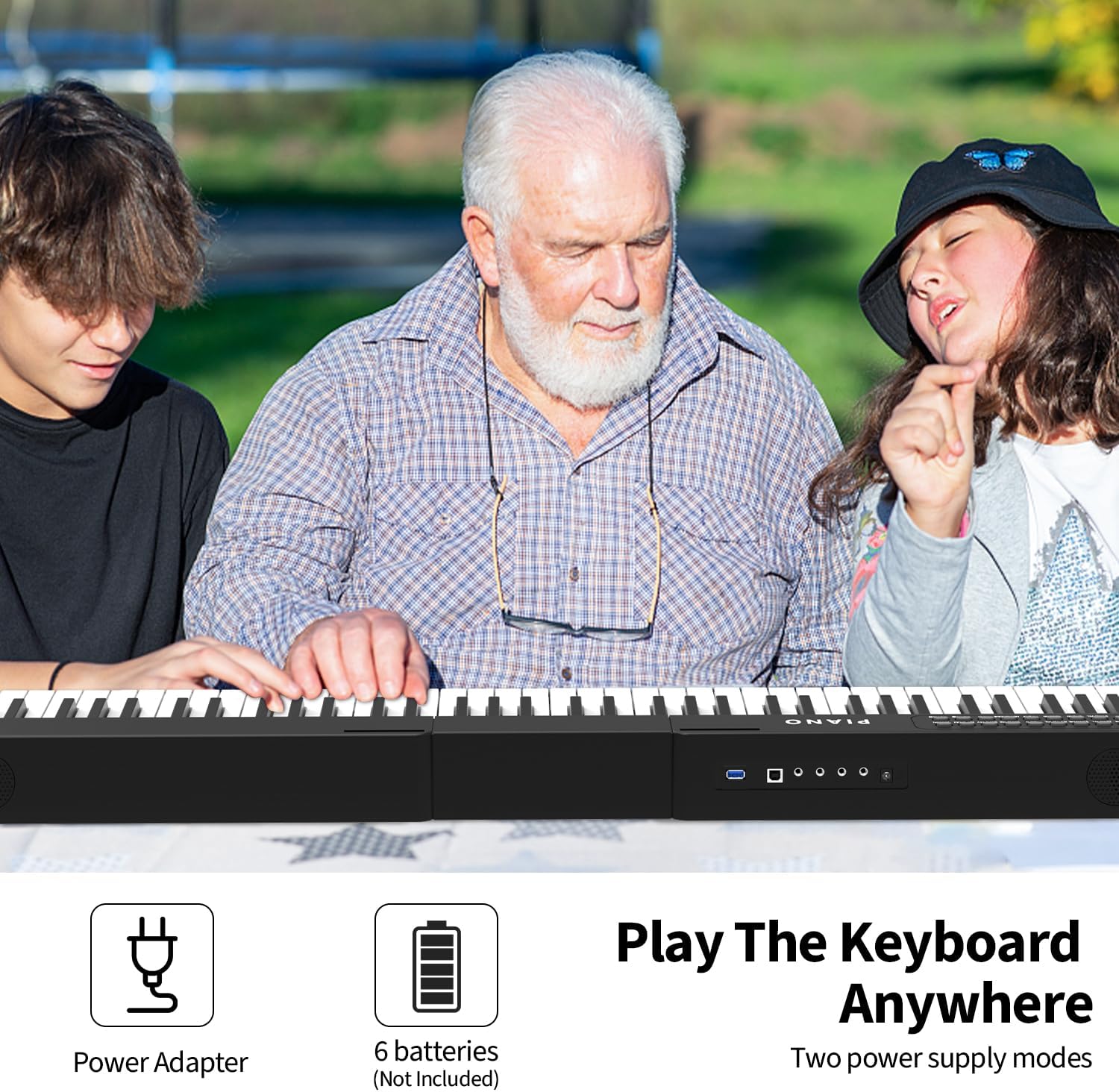 Digital Piano 88 Key Full Size Semi Weighted Electronic Keyboard Piano Set with Stand,Built-In Speakers,Electric Piano Keyboard with Sustain Pedal,Bluetooth,MIDI/USB/MP3 for Beginners Adults