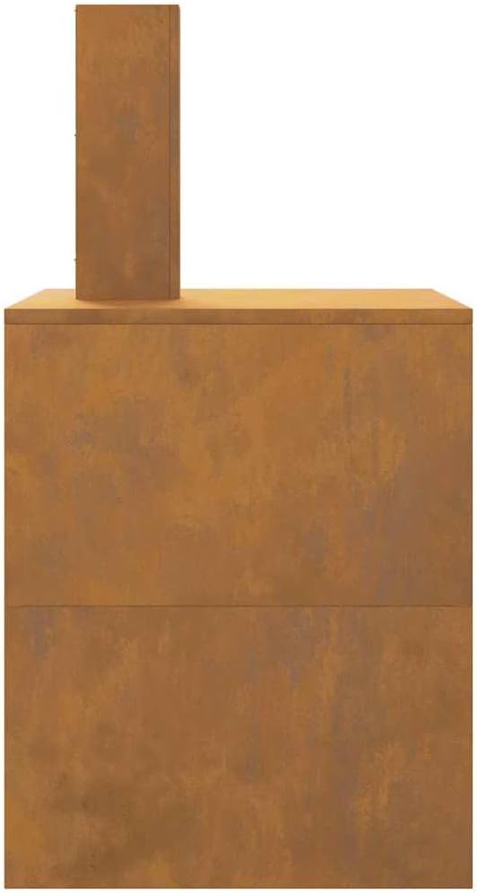 vidaXL Outdoor Fire Pit Stove Garden Weathering Steel for Large Logs Rustic Heating Perfect Patios and Camping Log Wood Fired Patio Durable Metal