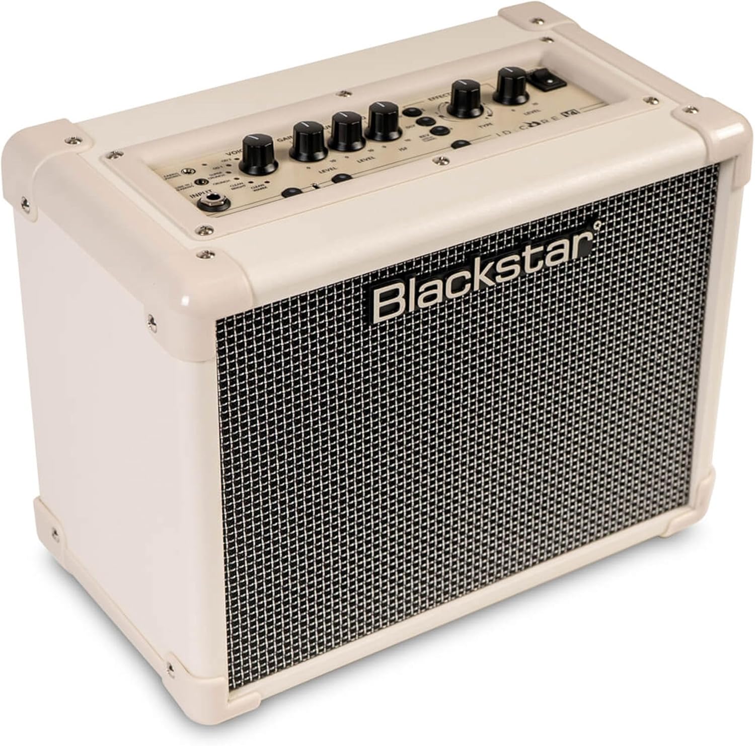 Blackstar ID:CORE V4 Stereo 10 Guitar Combo Amplifier - Double Cream Bundle with Instrument Cable, Picks, and Austin Bazaar Polishing Cloth