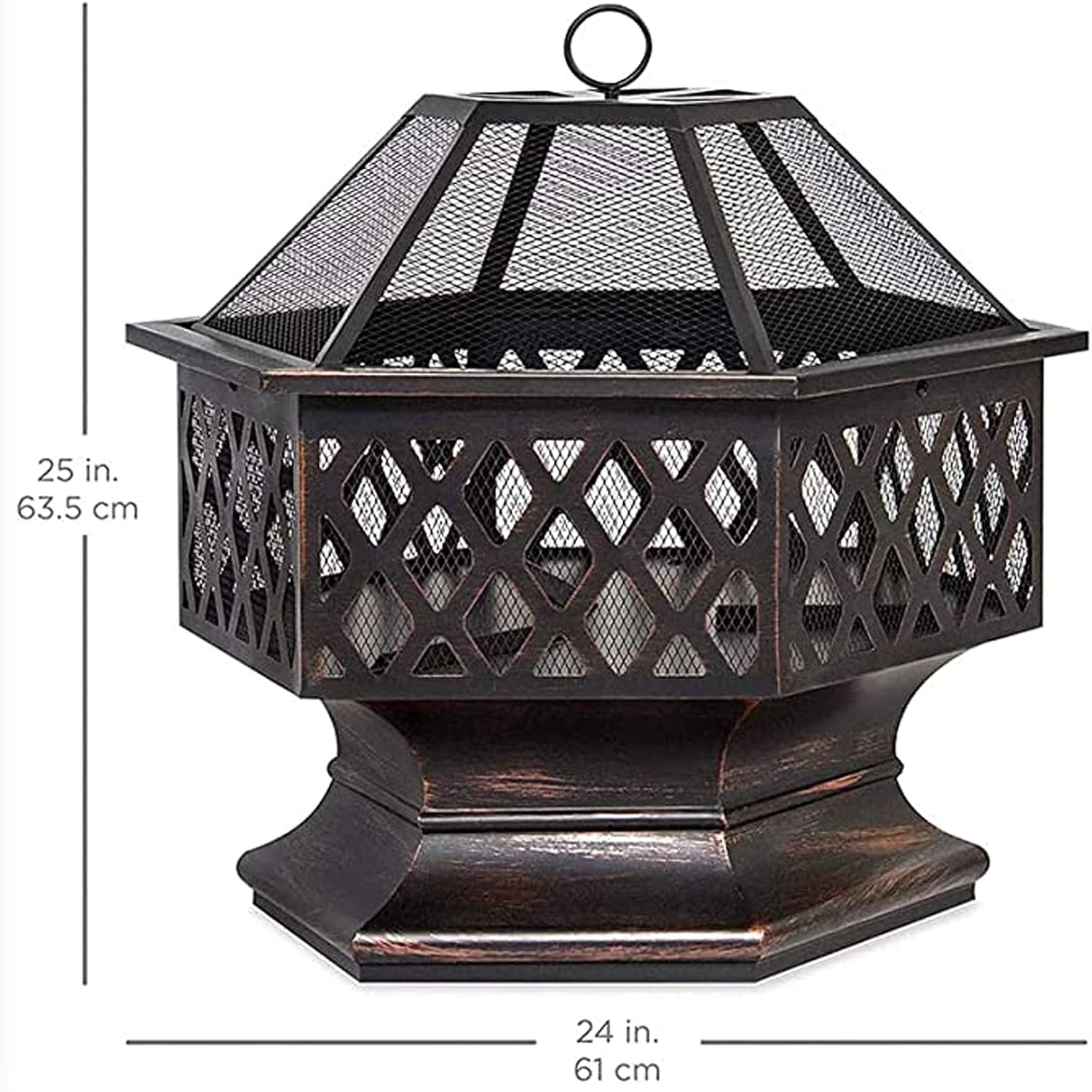 Wood Burning Fire Pit Backyard Patio Garden Fireplace BBQ Grill Fire Pit Bowl 2 in 1 Fireplace for