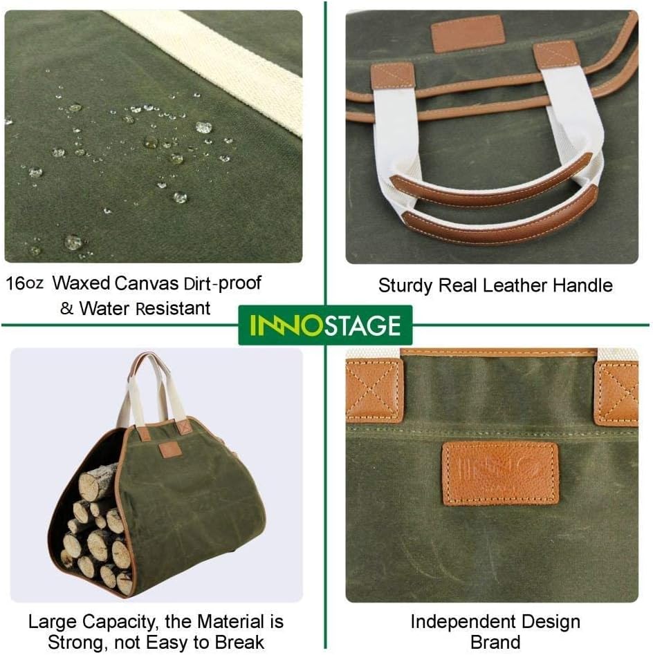 Fire Pit and Canvas Log Carrier Bag